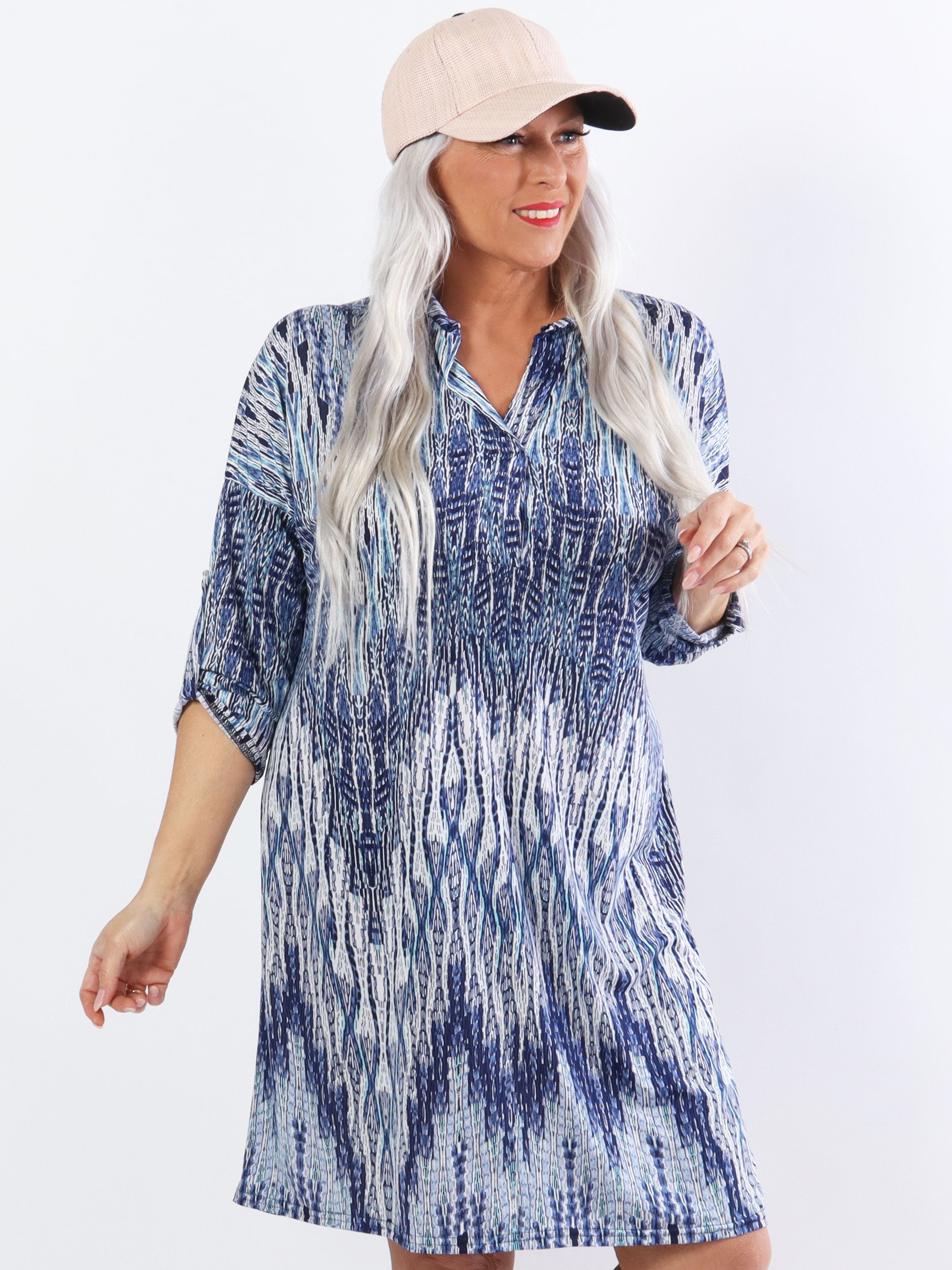 Paprika - Plus size tunika kjole i cool print